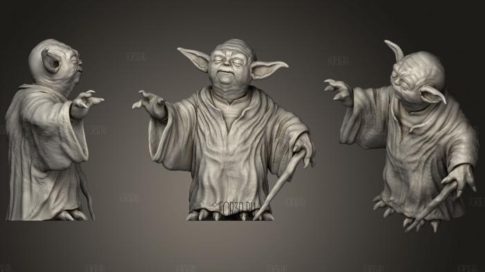 Yoda 3d stl for CNC
